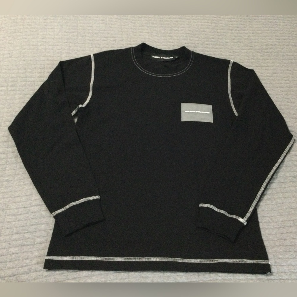 United Standard Men’s Card Holder Long Sleeve Tee with Logo Print on Back Size S - Picture 2 of 10